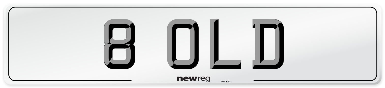 8 OLD Number Plate from New Reg